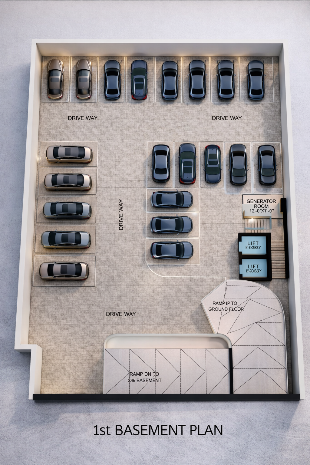 1st Basement Floor Plan